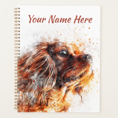 Personalized Ruby Cavalier King Charles Dog Planner