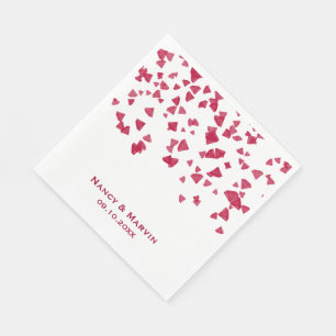 Personalized Ruby Confetti 40th Anniversary Party Napkins