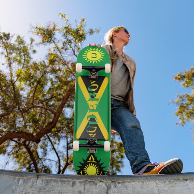 Personalized "Rude Boy" Jamaican-Style Skateboard (Outdoor 1)