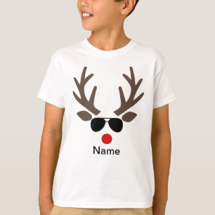 Personalized Rudolph Reindeer Christmas t-shirt