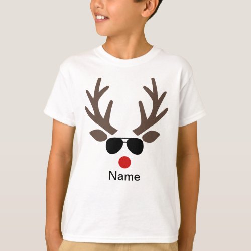 Personalized Rudolph Reindeer Christmas t_shirt