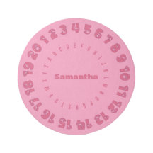 Personalized Rug with Alphabet Number Border