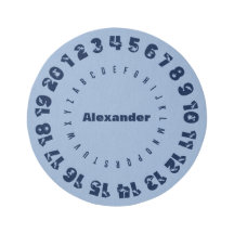 Personalized Rug with Alphabet Number Border