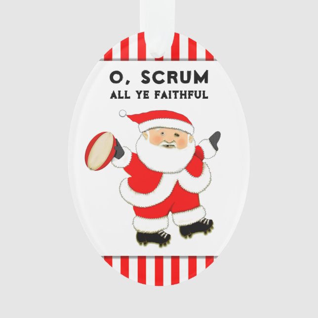 Personalized Rugby Collectible Ornament (Front)