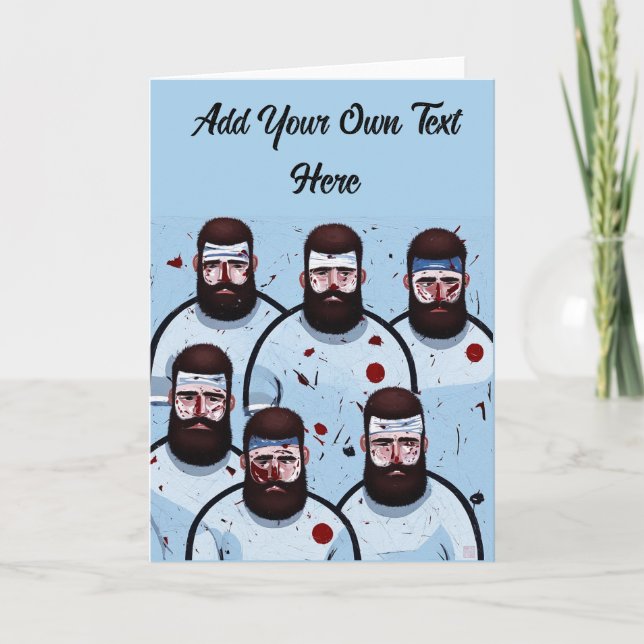 Personalized Rugby Greeting Card (Front)