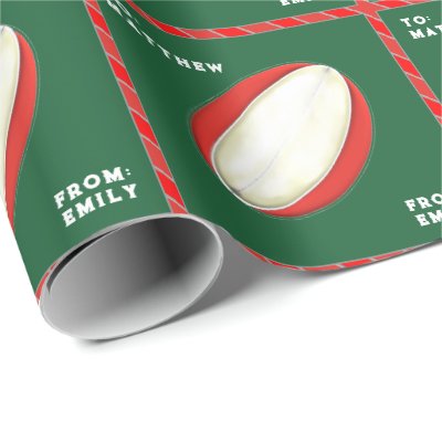 Personalized Rugby Holiday Gift Wrapping Paper