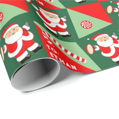 Personalized Rugby Holiday Gift Wrapping Paper