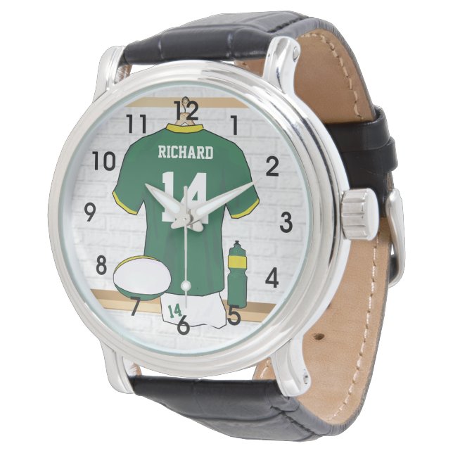 Personalized Rugby Jersey wrist watches (Angled)
