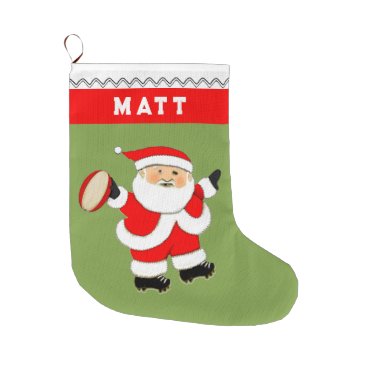Personalized Rugby Large Christmas Stocking