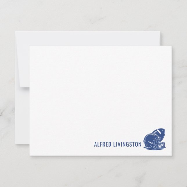 Personalized Rugby Note Card Rugby Stationery (Front)