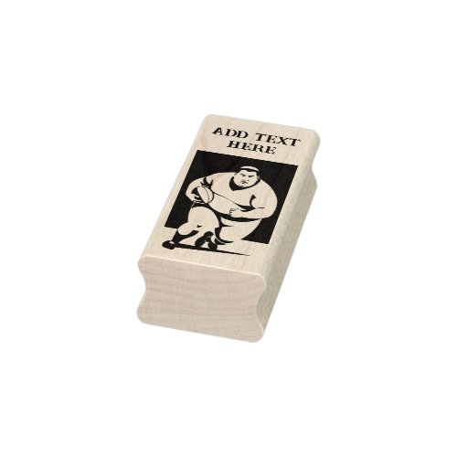 Personalized Rugby Player _ Wood Art Stamp