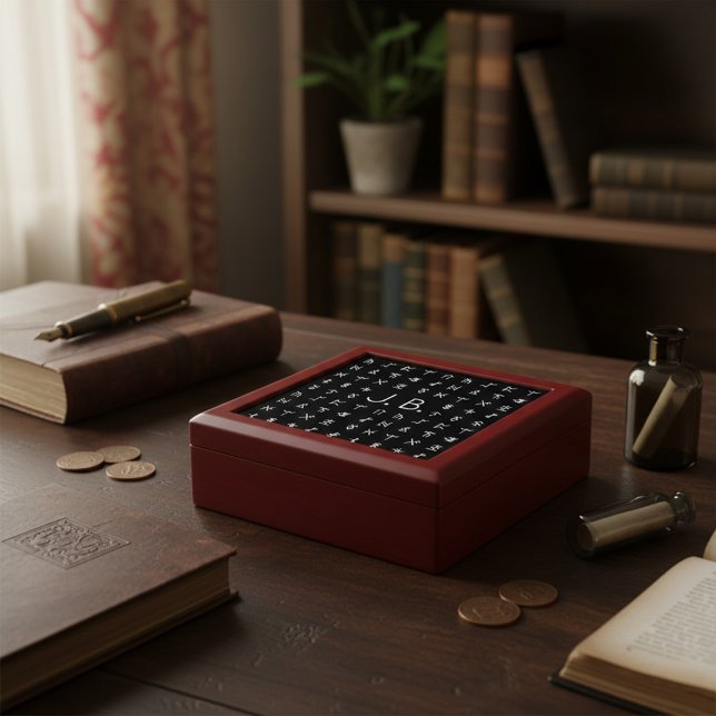 Personalized Runic Wooden Jewelry Keepsake Box  (Creator Uploaded)