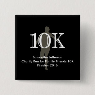 Personalized Runner 10k Cross-Country Keepsake Pinback Button