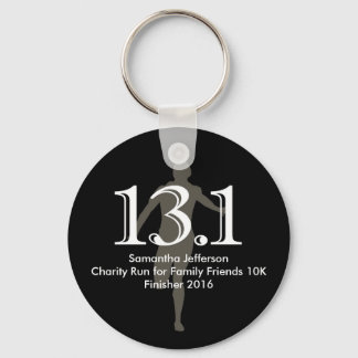 Personalized Runner 13.1 Half Marathon Keepsake Keychain