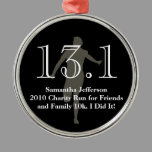 Personalized Runner 13.1 Half Marathon Keepsake Metal Ornament