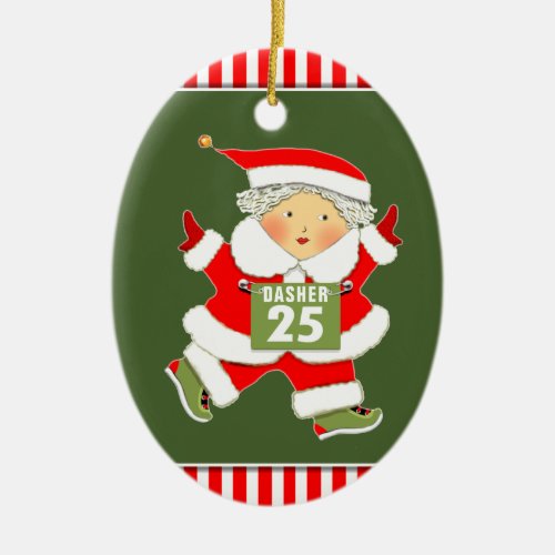 Personalized Runner Collectible Ceramic Ornament