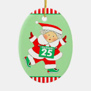 Personalized Runner Collectible Ceramic Ornament