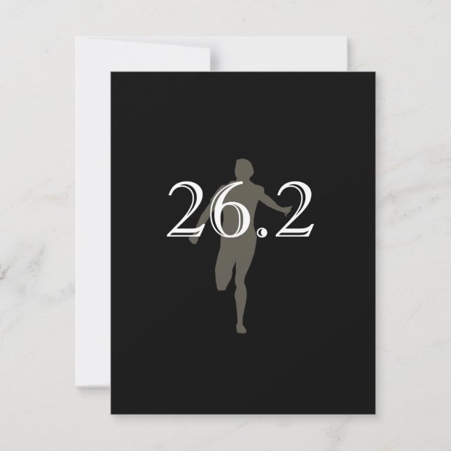 Personalized Runner Marathon Keepsake 26.2 Invitation (Front)