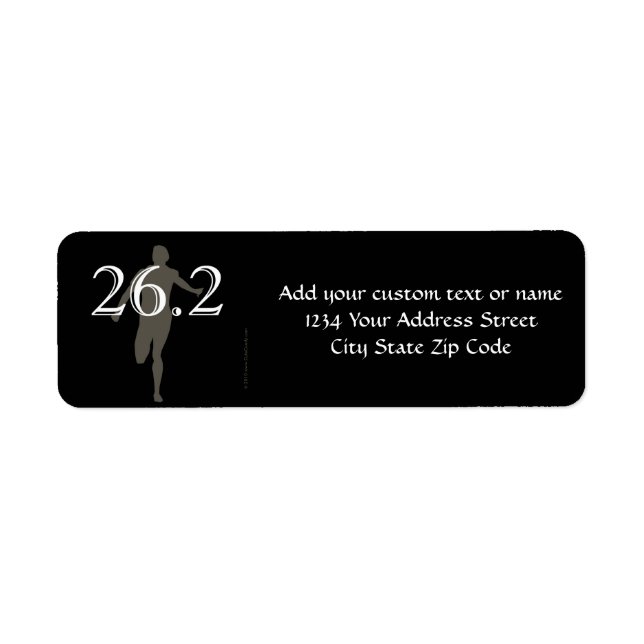 Personalized Runner Marathon Keepsake 26.2 Label (Front)