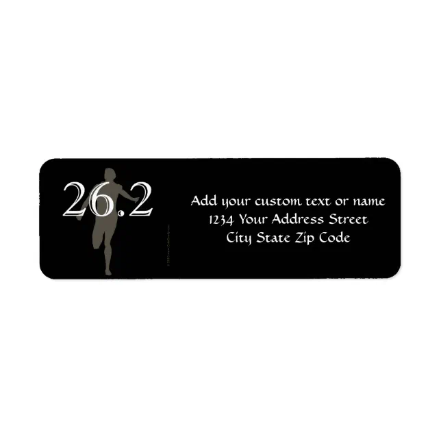 Runner Tags Labels Personalized Runner Marathon Keepsake 26.2 Label | Zazzle