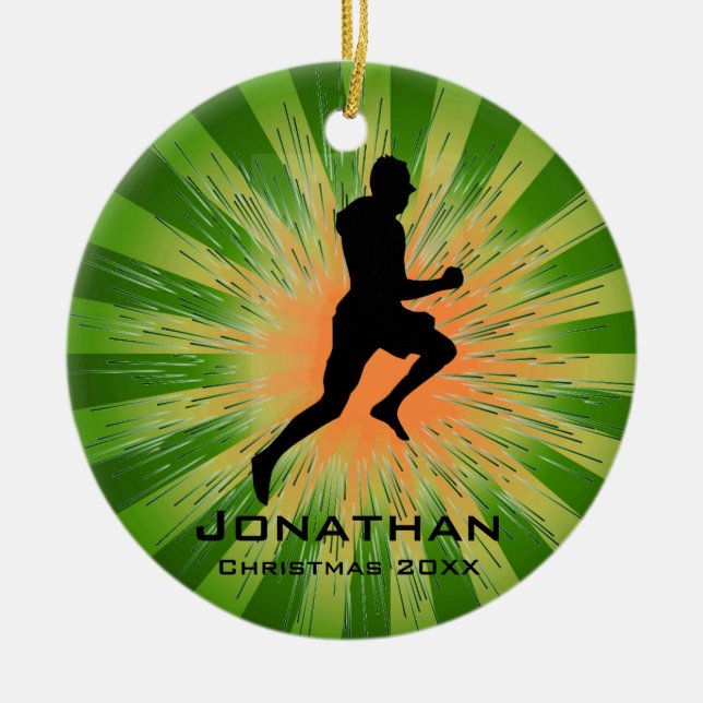 Personalized Runner Ornament (Front)