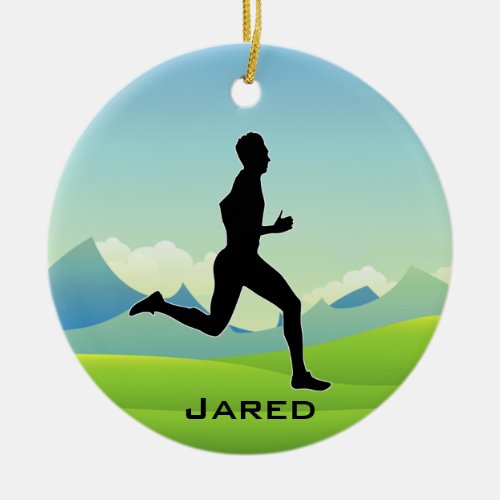 Personalized Runner Ornament