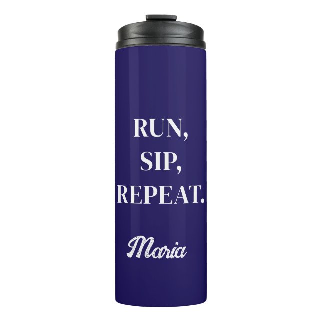 Personalized Runner Water Bottle Custom Name  (Front)