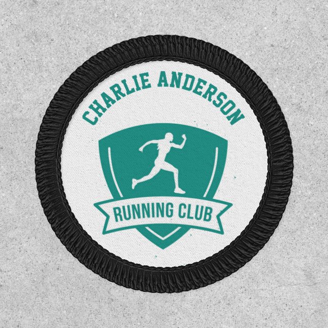 Personalized RUNNING Club Team Badge (Front)