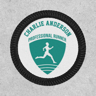 Personalized RUNNING Professional Female Runner Patch