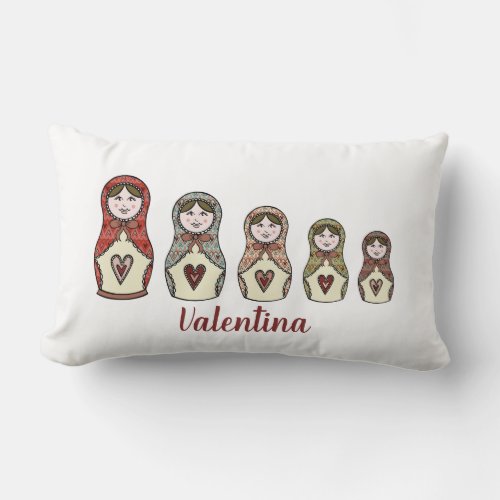 Personalized Russian Doll Matryoshka Cushion