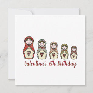 Personalized Russian Doll Matryoshka Invitation
