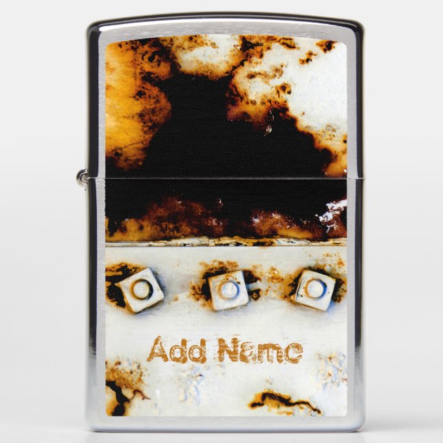 Personalized Rust Art - Cool Fun Unique Zippo Lighter (Front)