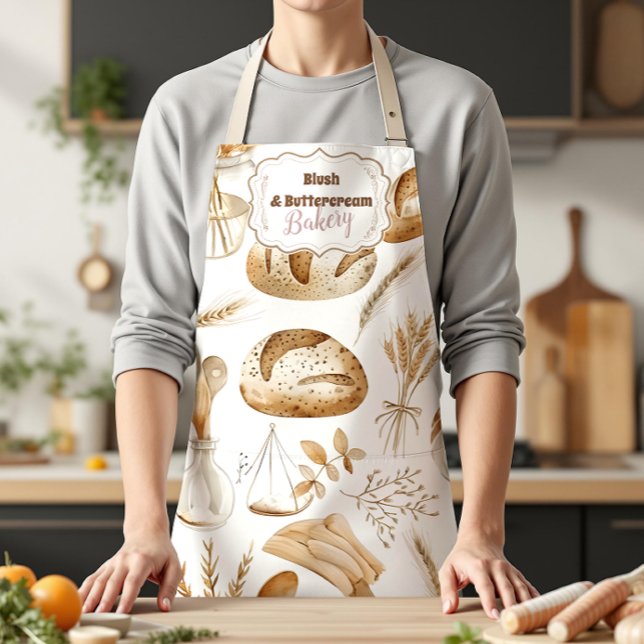 Personalized Rustic Baking Business Apron (Creator Uploaded)
