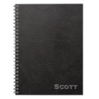 Personalized Rustic Black Leather Masculine