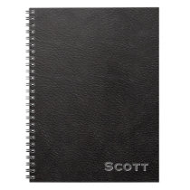 Personalized Rustic Black Leather Masculine Notebook Personalized Rustic Black Leather Masculine Notebook