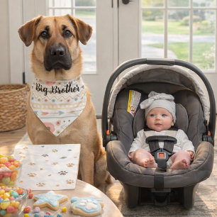 Personalized Rustic Boho Pet Bandana Collar