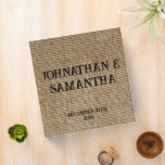 Personalized Rustic Burlap Wedding Binder – Nature<br><div class="desc">Personalized Rustic Burlap Wedding Binder – Nature Pattern, Custom Names & Date, Keepsake Album Celebrate your big day with this beautifully designed personalized rustic burlap wedding binder, featuring a timeless nature-inspired pattern that blends elegance with natural charm. Add your names, wedding date, or event details to make it a meaningful...</div>