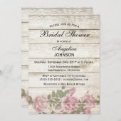 Personalized Rustic Chic Vintage Bridal Shower Invitation (Front/Back)