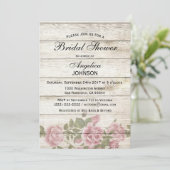 Personalized Rustic Chic Vintage Bridal Shower Invitation (Standing Front)