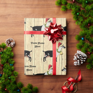 Personalized Rustic Christmas Alpine Dairy Goat Wrapping Paper