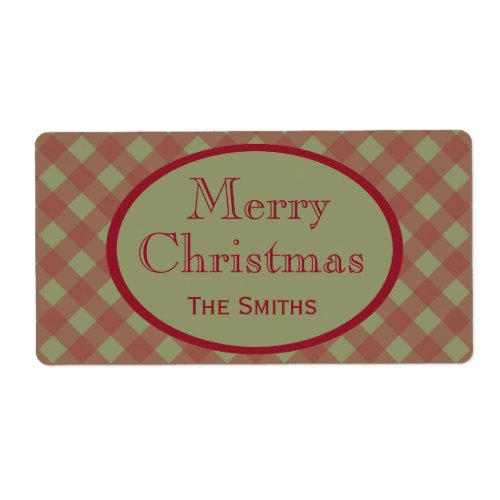 Personalized Rustic Christmas Labels