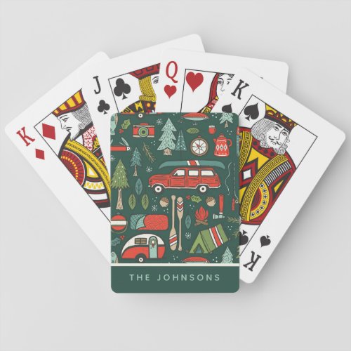 Personalized Rustic Christmas Playing Cards