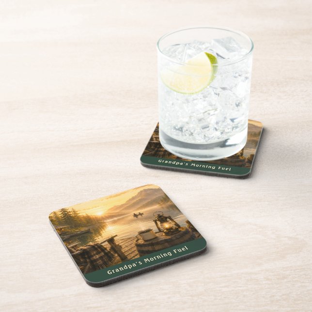Personalized Rustic Coffee Coaster (Right Side)