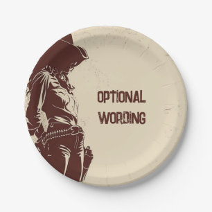 Personalized Rustic Cowgirl Western Party Paper Plates
