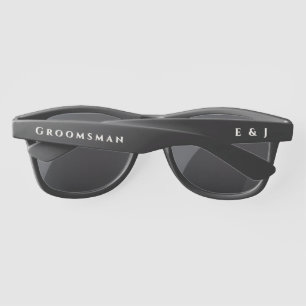 Personalized Rustic Fall Wedding Groomsman Sunglasses