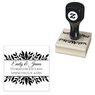 Personalized Rustic Fall Wedding Wood Art Stamp