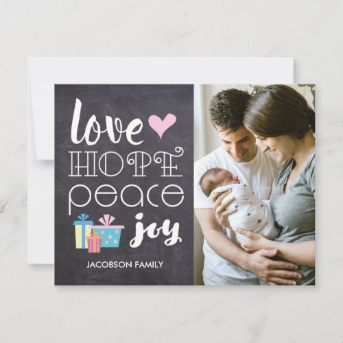 Personalized Rustic Family Christmas Card