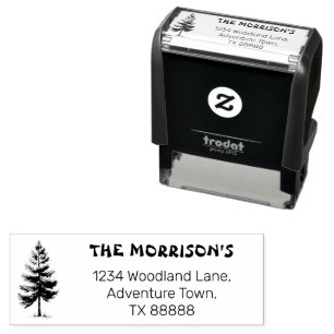 Personalized Rustic Family Name Return Address Self-inking Stamp