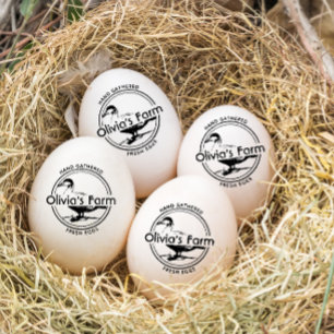 Personalized Rustic Farm Owner Duck Egg Rubber Stamp