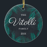 Personalized Rustic Farmhouse Family Name Custom Ceramic Ornament<br><div class="desc">Personalized Rustic Farmhouse Family Name Custom Ceramic Ornament. Personalize with your custom information on both front and back.</div>